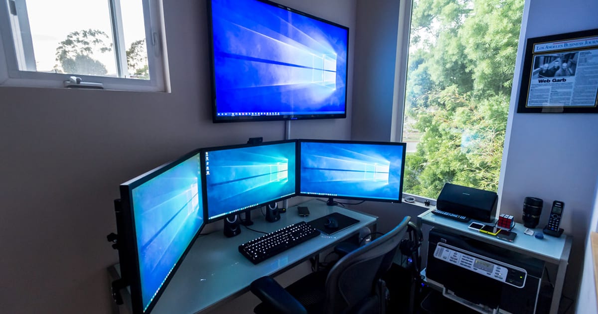 Monitor arms & desk ergonomics — set up so a workday doesn't wreck you