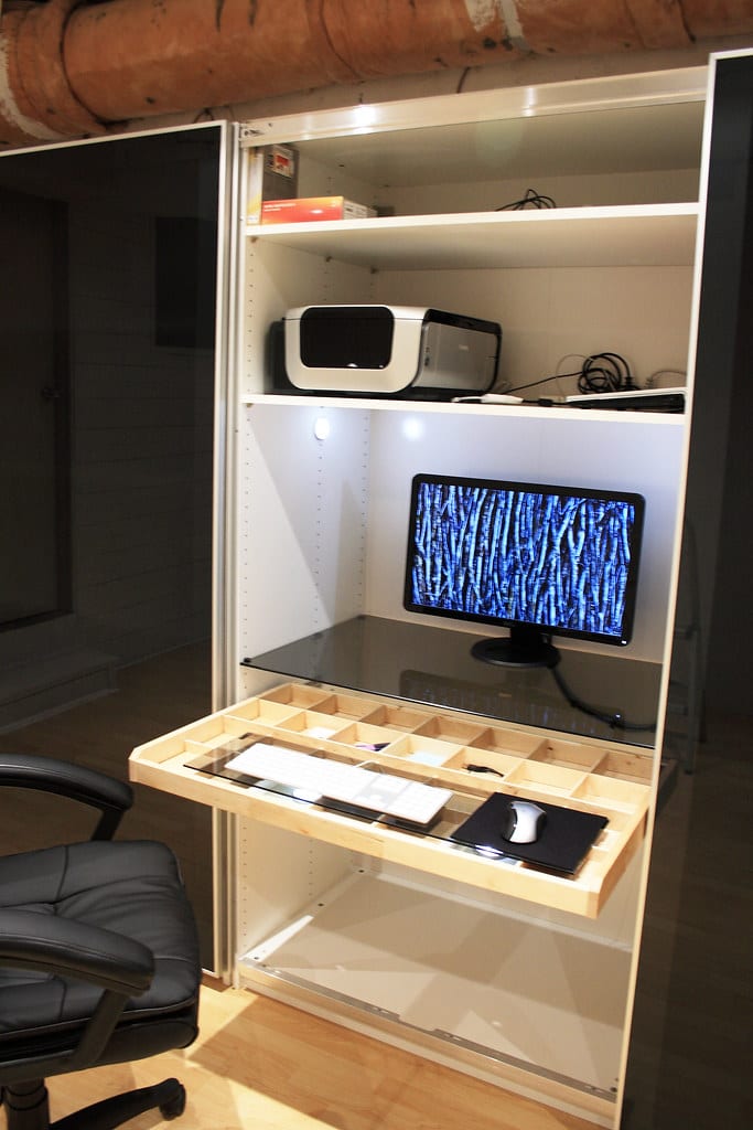 Cable management, before and after